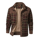 Koszula w kratę dla mężczyzn | Ciepła kurtka jesienno-zimowa