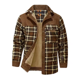 Koszula w kratę dla mężczyzn | Ciepła kurtka jesienno-zimowa