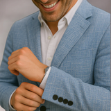 Costume moderne en lin pour homme | lignes droites