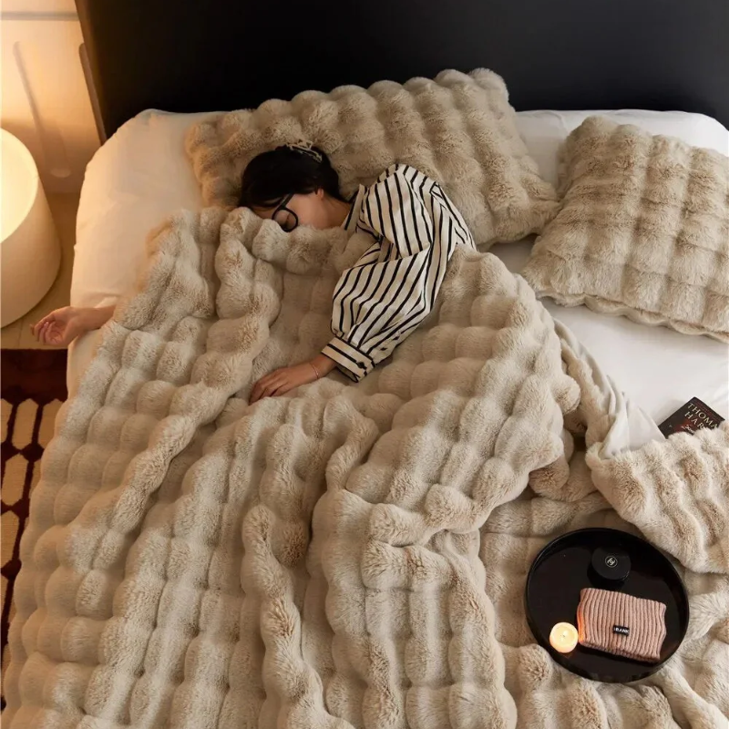 Koc polarowy - Cozilo - Duży rozmiar - Powierzchnia włóknista