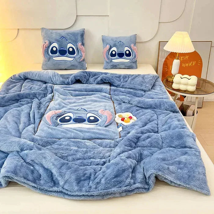 Couverture avec coussin - Pliable - Gain de place