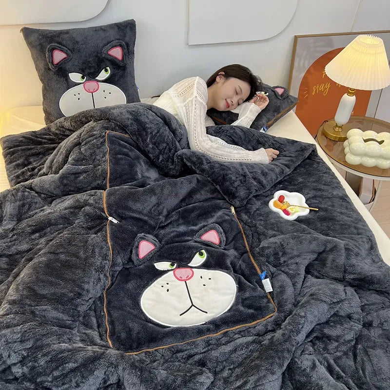 Couverture avec coussin - Pliable - Gain de place