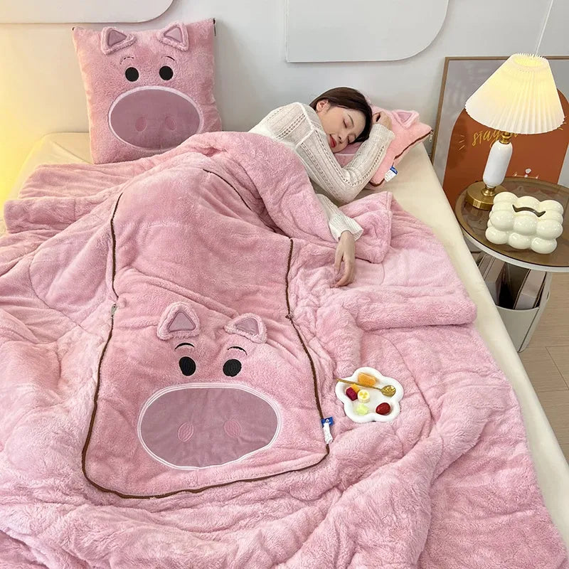 Couverture avec coussin - Pliable - Gain de place