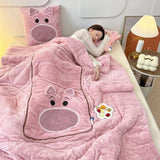 Couverture avec coussin - Pliable - Gain de place