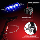 Feu arrière de vélo - LuminaSafe - Rechargeable USB-C - 110 Lumen