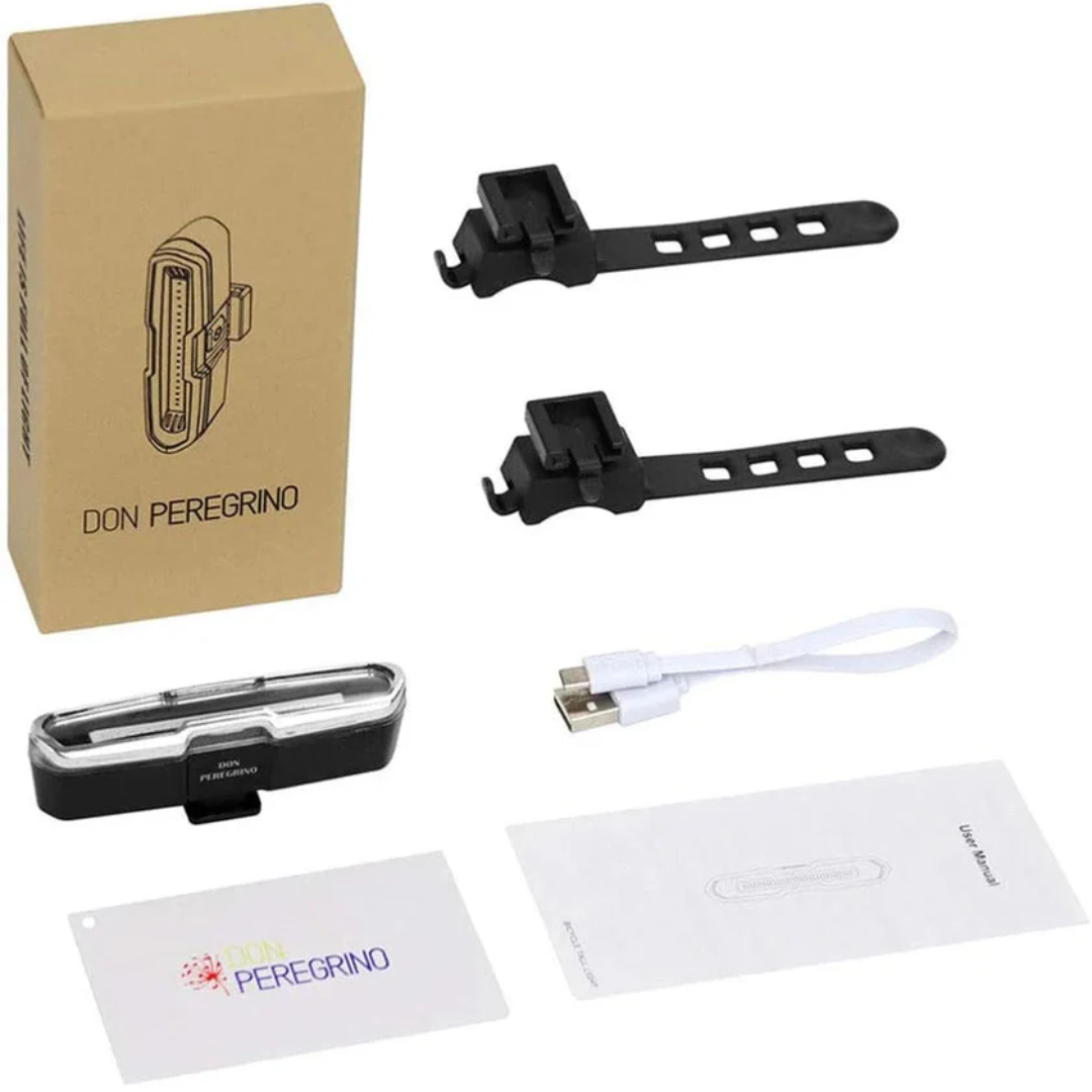 Feu arrière de vélo - LuminaSafe - Rechargeable USB-C - 110 Lumen