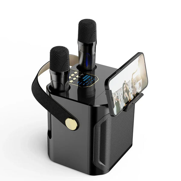 Haut-parleur Bluetooth karaoké - Voxora - Portable - Double microphone