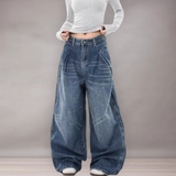 Jean large pour femmes | Taille décontractée et coupe ample