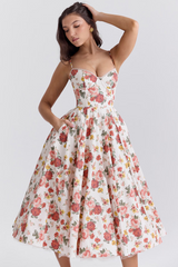 Robe de mariée à bretelles réglables | Robe midi en tulle