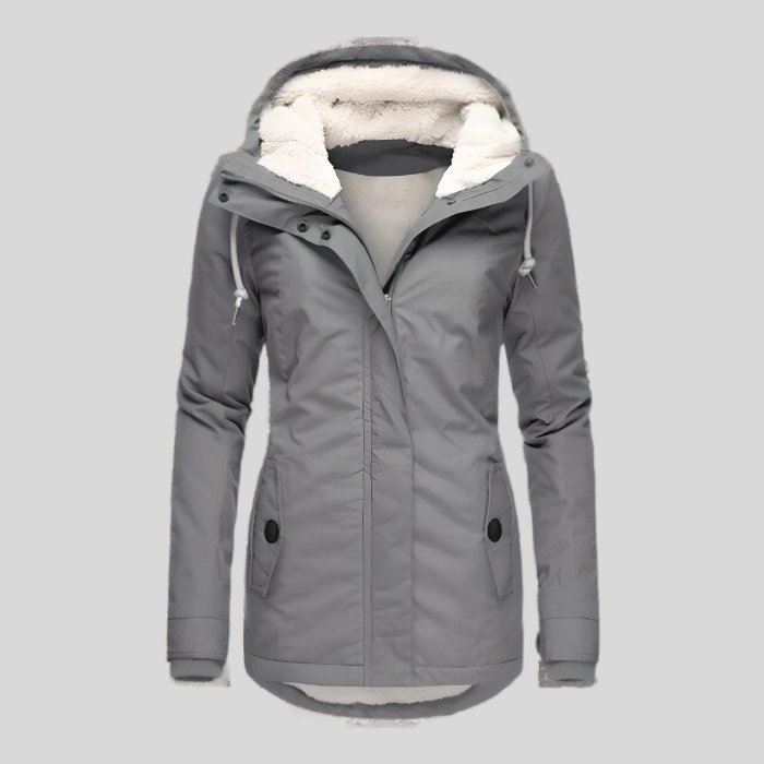 Veste d’hiver longue pour femmes | Capuche et doublure