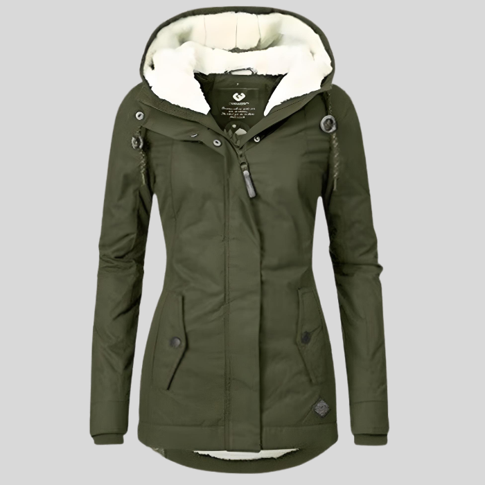 Veste d’hiver longue pour femmes | Capuche et doublure
