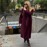 Manteau Femme Long Élégant | Boutonnage Double