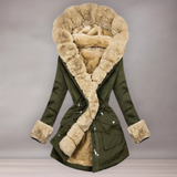 Manteau d’hiver pour femmes | Col en peluche