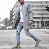 Manteau homme à col montant | Long