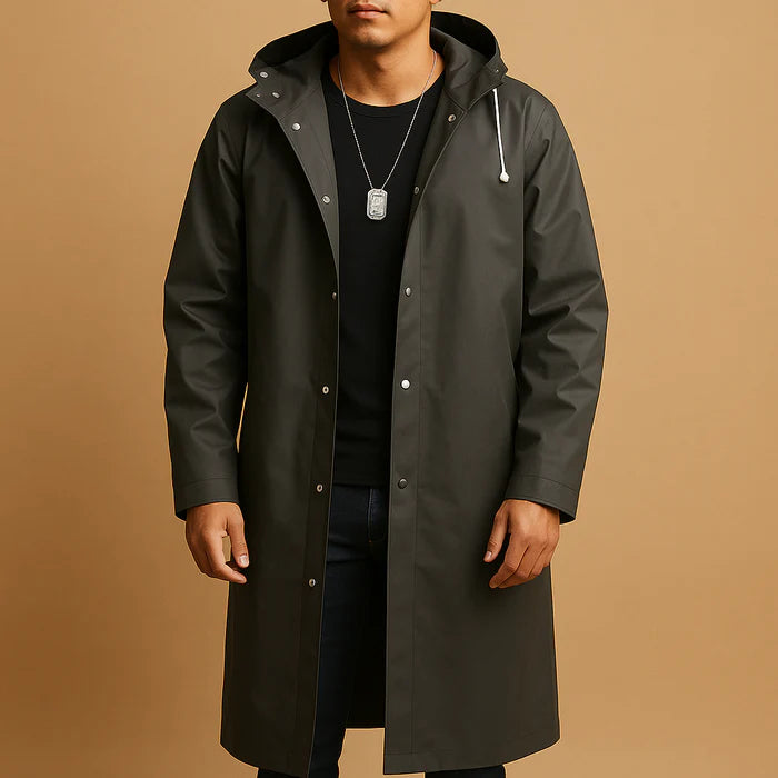 Manteau de pluie long en EVA pour homme | Coupe allongée