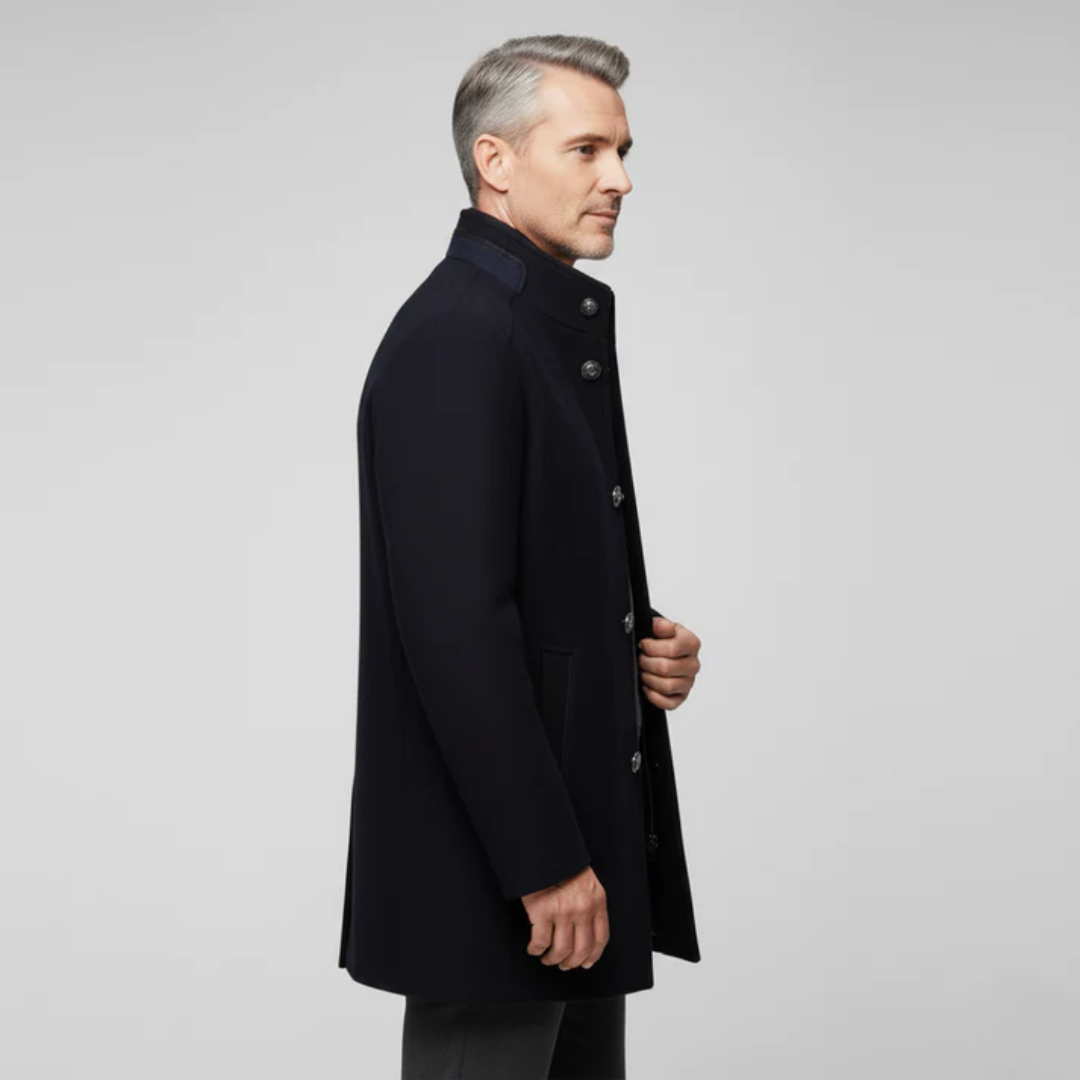 Manteau d'Hiver pour hommes | Manches Longues et Boutonnage