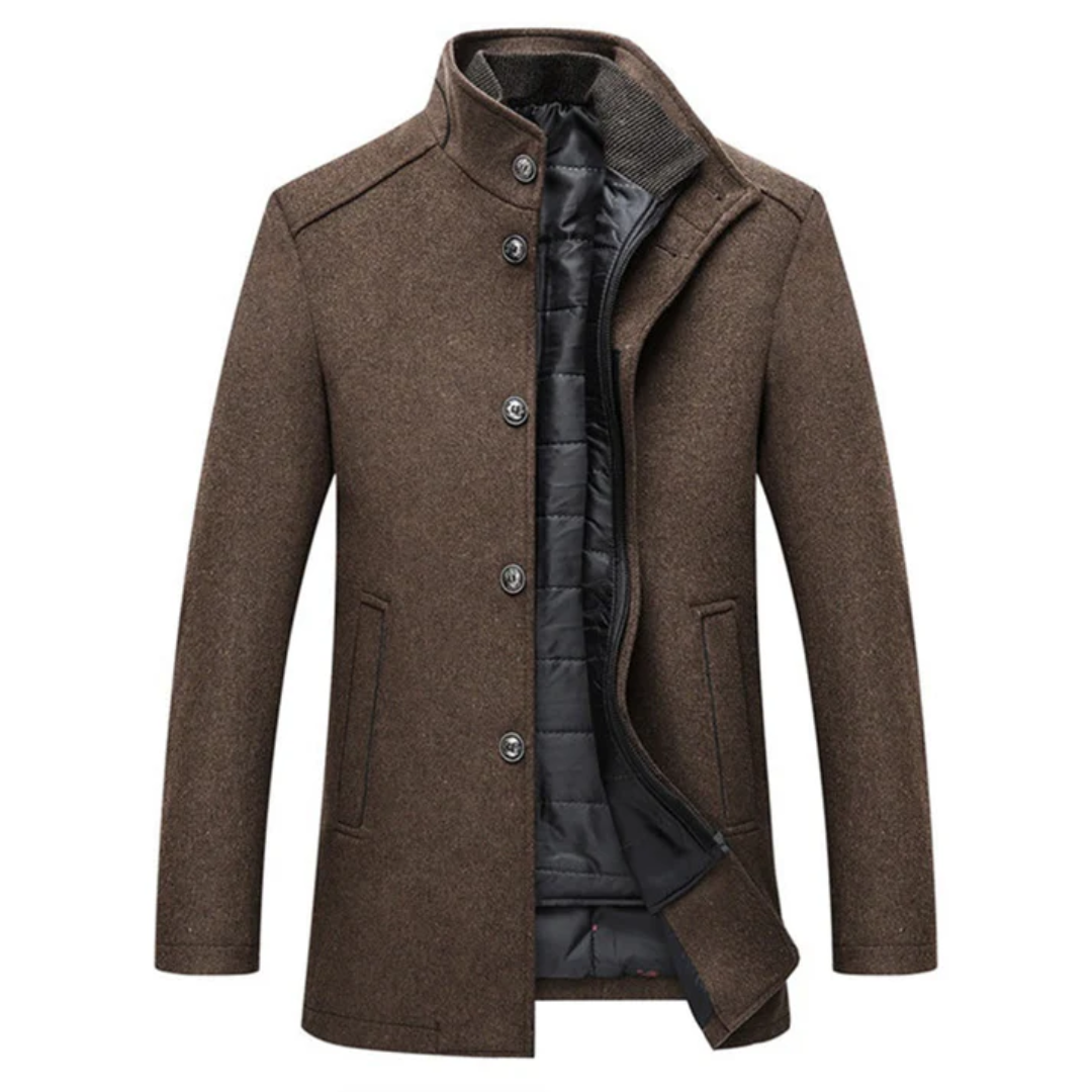 Manteau d'Hiver pour hommes | Manches Longues et Boutonnage