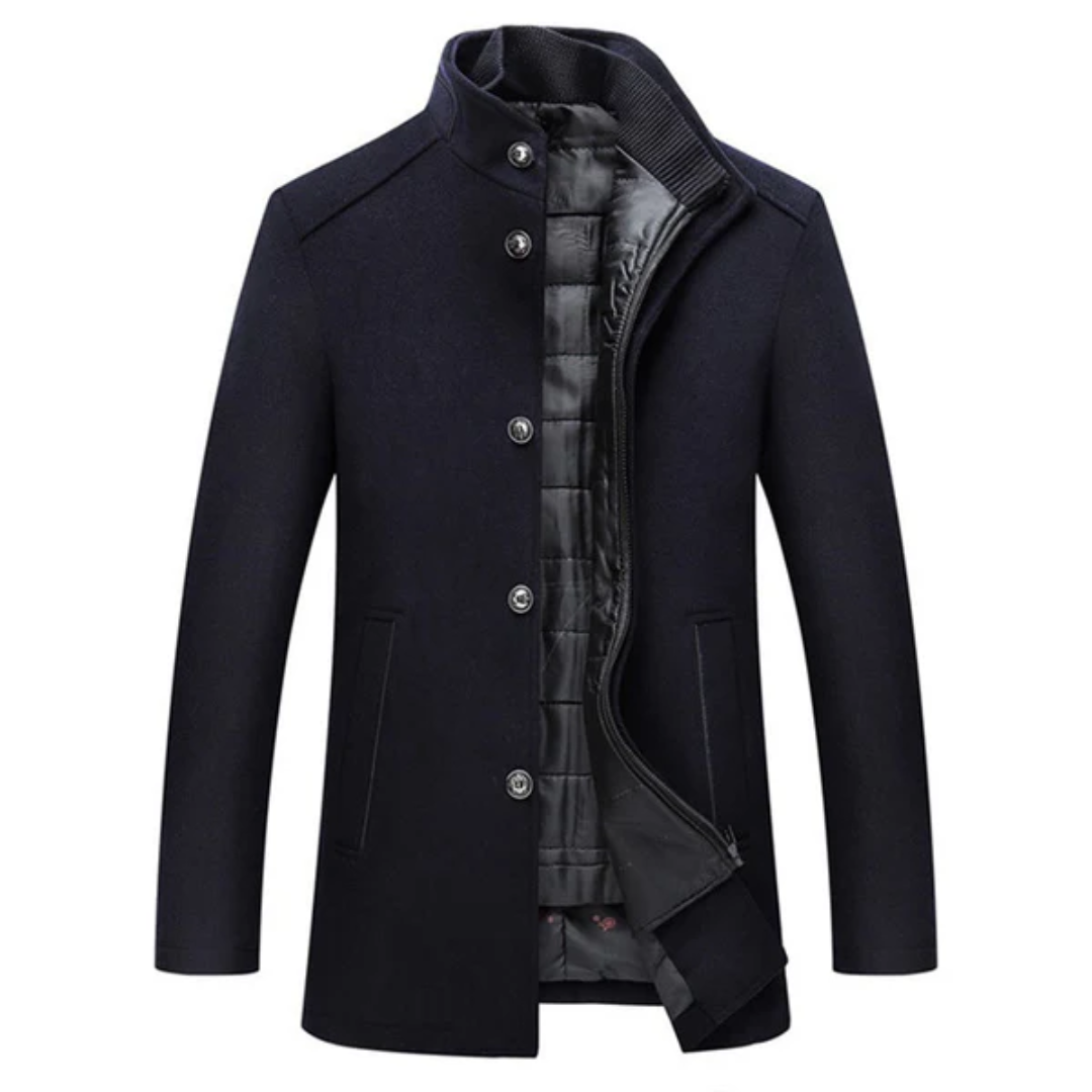 Manteau d'Hiver pour hommes | Manches Longues et Boutonnage