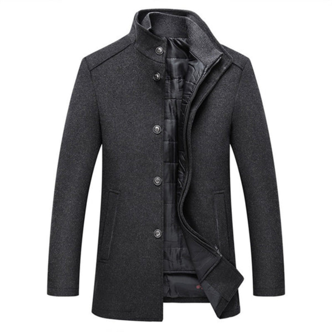 Manteau d'Hiver pour hommes | Manches Longues et Boutonnage
