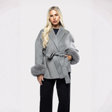 Manteau enveloppe pour femmes | Avec ceinture