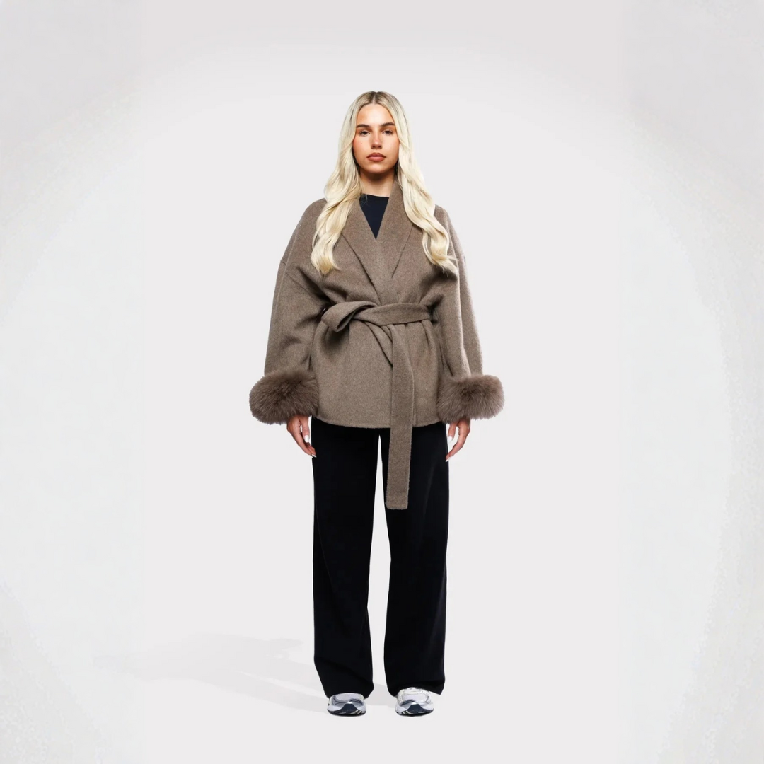 Manteau enveloppe pour femmes | Avec ceinture