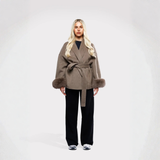 Manteau enveloppe pour femmes | Avec ceinture