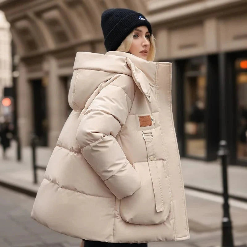 Veste d’hiver matelassée pour femmes | Capuche intégrée