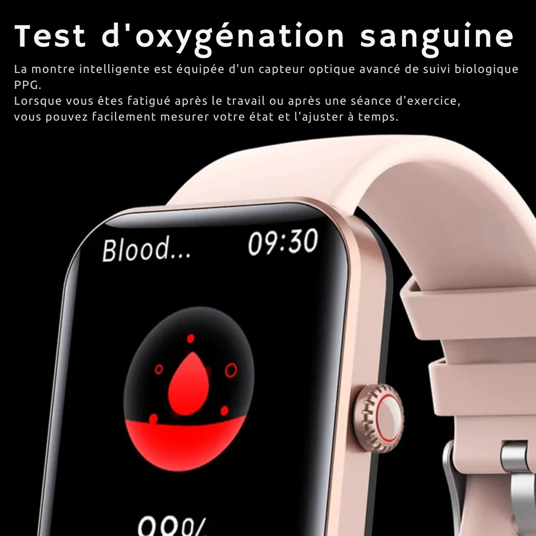 Montre connectée – Mesure de la glycémie – Fonctionnalités de santé