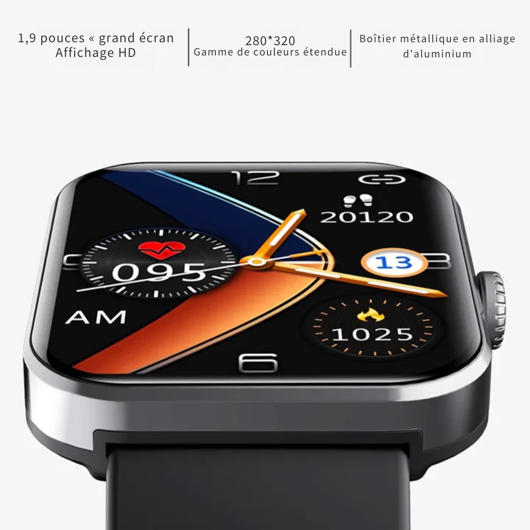 Montre connectée – Mesure de la glycémie – Fonctionnalités de santé