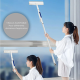 Nettoyeur de vitres 3-en-1 - GlasWipa - Manche télescopique - Fonction spray