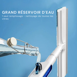 Nettoyeur de vitres 3-en-1 - GlasWipa - Manche télescopique - Fonction spray
