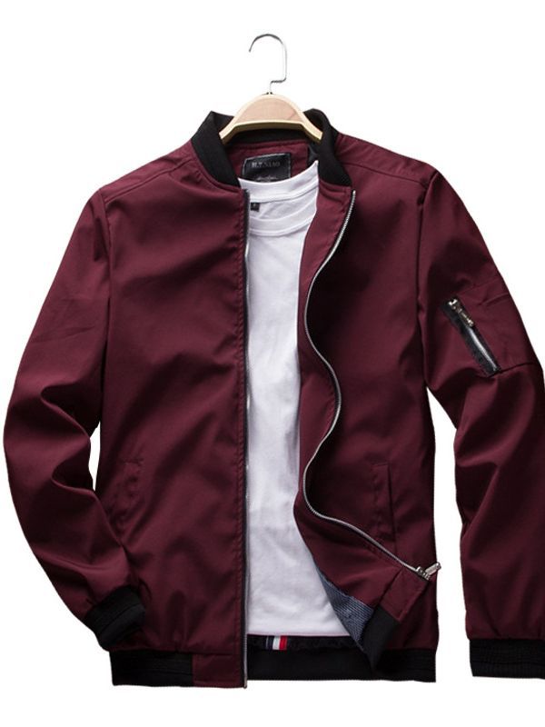 Veste d’été courte pour hommes | Fermeture zippée