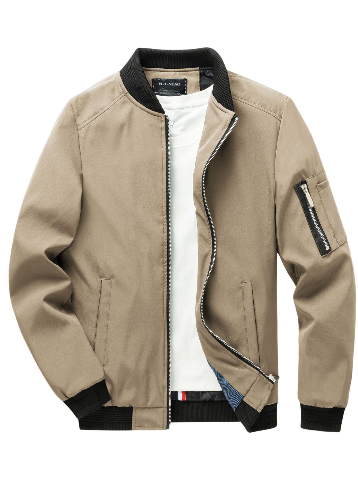 Veste d’été courte pour hommes | Fermeture zippée