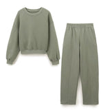 Ensemble de sport en molleton pour femmes | Taille haute
