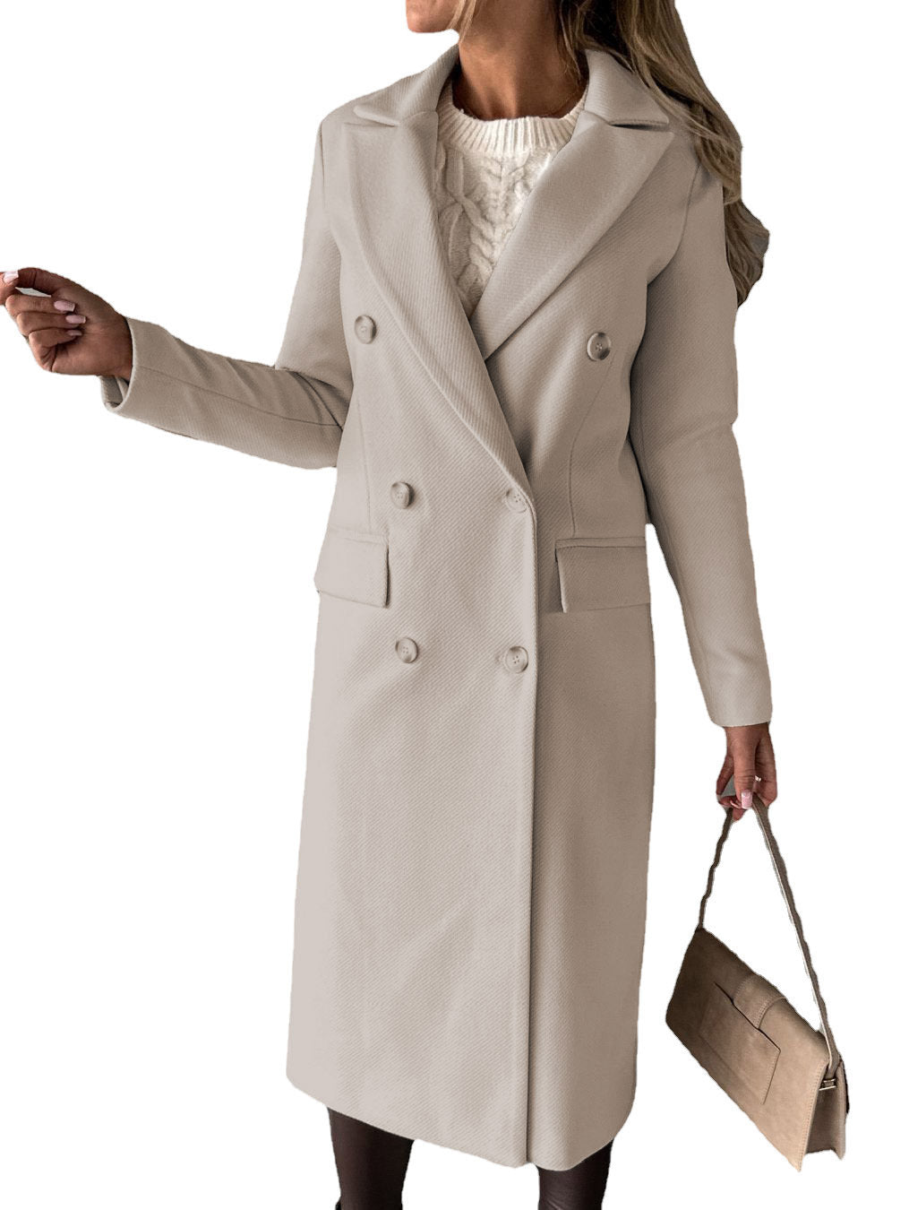 Manteau d’hiver long pour Femmes | Poches et boutons