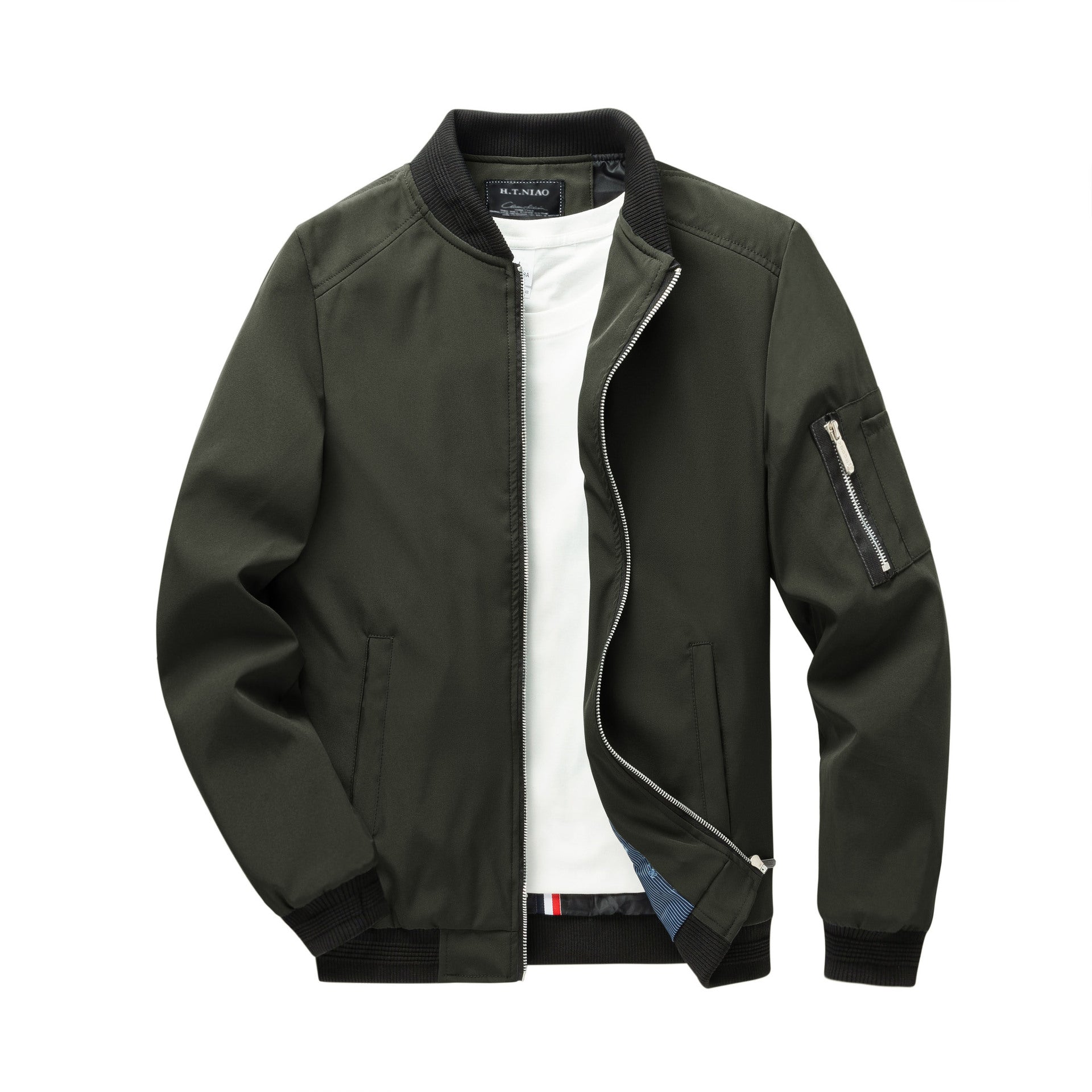 Veste d’été courte pour hommes | Fermeture zippée