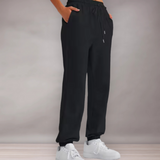 Pantalon de survêtement taille haute pour femme | Bas ajusté