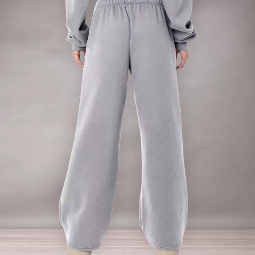 Pantalon de survêtement taille haute pour femmes | Jambe large et ample