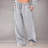 Pantalon de survêtement taille haute pour femmes | Jambe large et ample