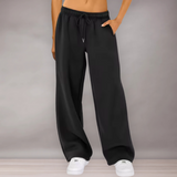 Pantalon de survêtement taille haute pour femmes | Jambe large et ample