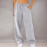 Pantalon de survêtement taille haute pour femmes | Jambe large et ample