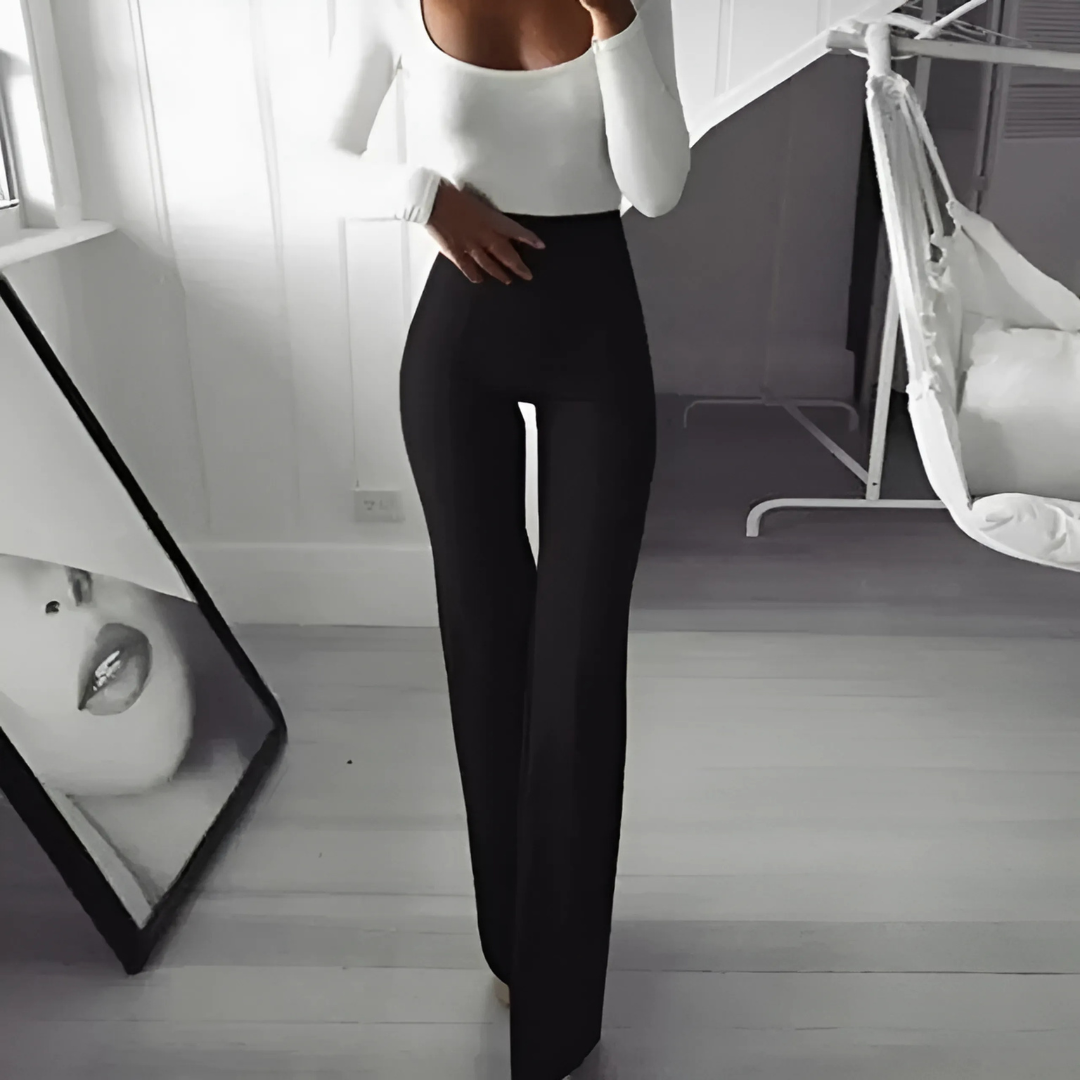 Pantalon évasé pour femme | Taille haute