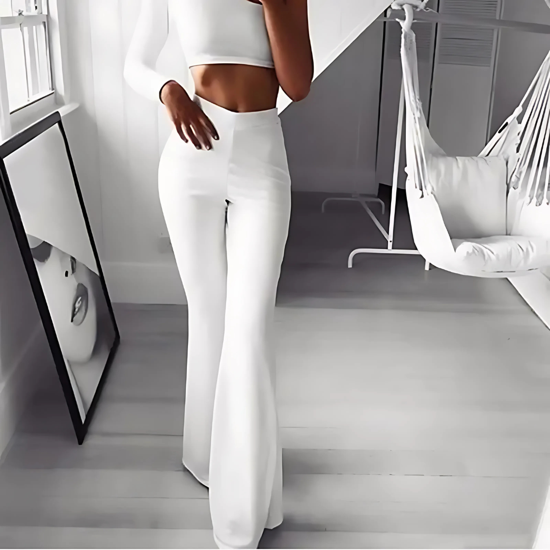 Pantalon évasé pour femme | Taille haute