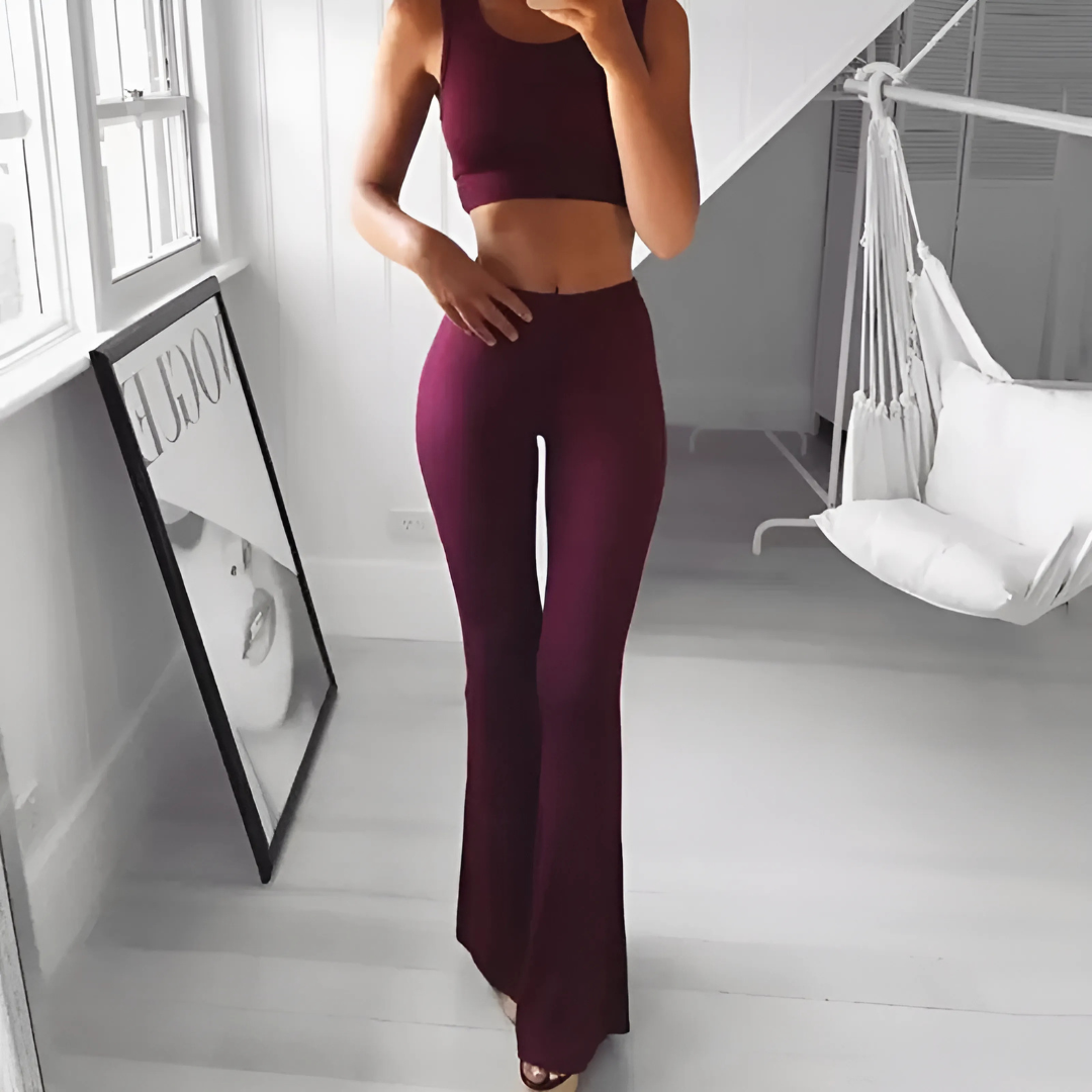 Pantalon évasé pour femme | Taille haute