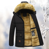 Parka d'Hiver pour Hommes | Doublée de Plumes et Capuche en Fourrure
