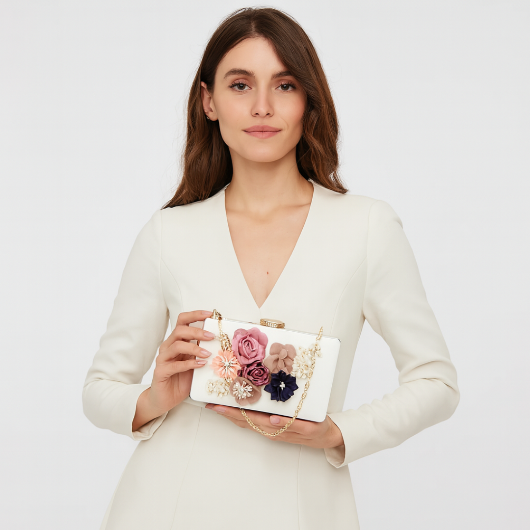 Pochette pour femme | Motif floral extérieur