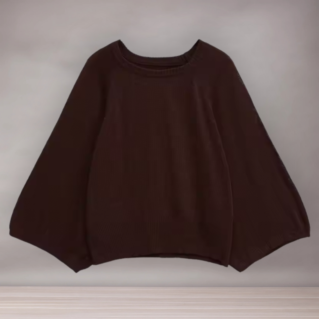Elegancki sweter z szyi kobiety | Obsługa nietoperza