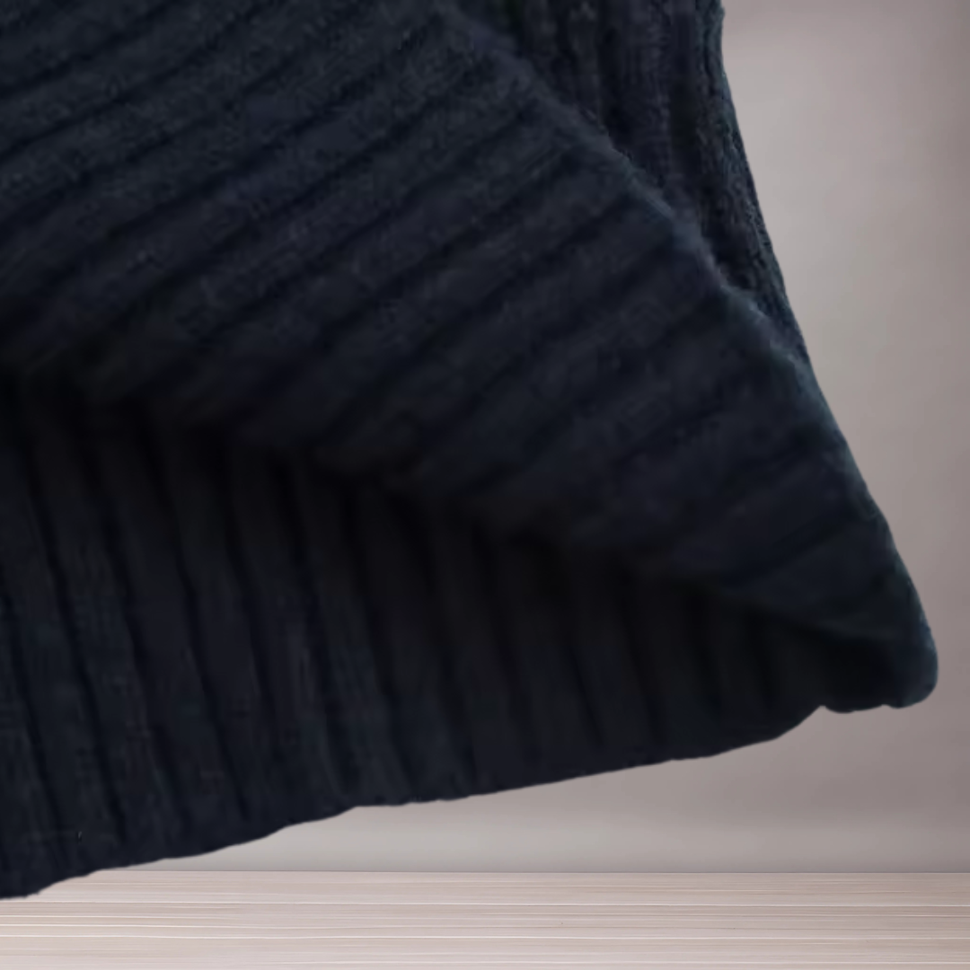 Sweter kobiet z węzłem kołnierza | Kontrastowane wykończenie