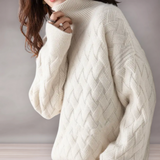 Col roulé pour femmes | Pull tricoté
