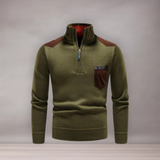 Pull thermique à demi-zip pour hommes | Col montant